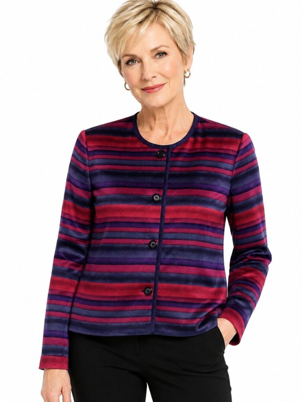 Kasper & Company ASL Multicolor Stripe Jacket NWT